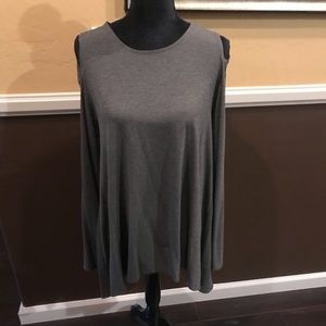 Long Sleeve Cold Shoulder Top